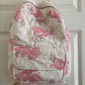 LoveShackFancy Rosa Beaux Floral Pink Quilted Backpack